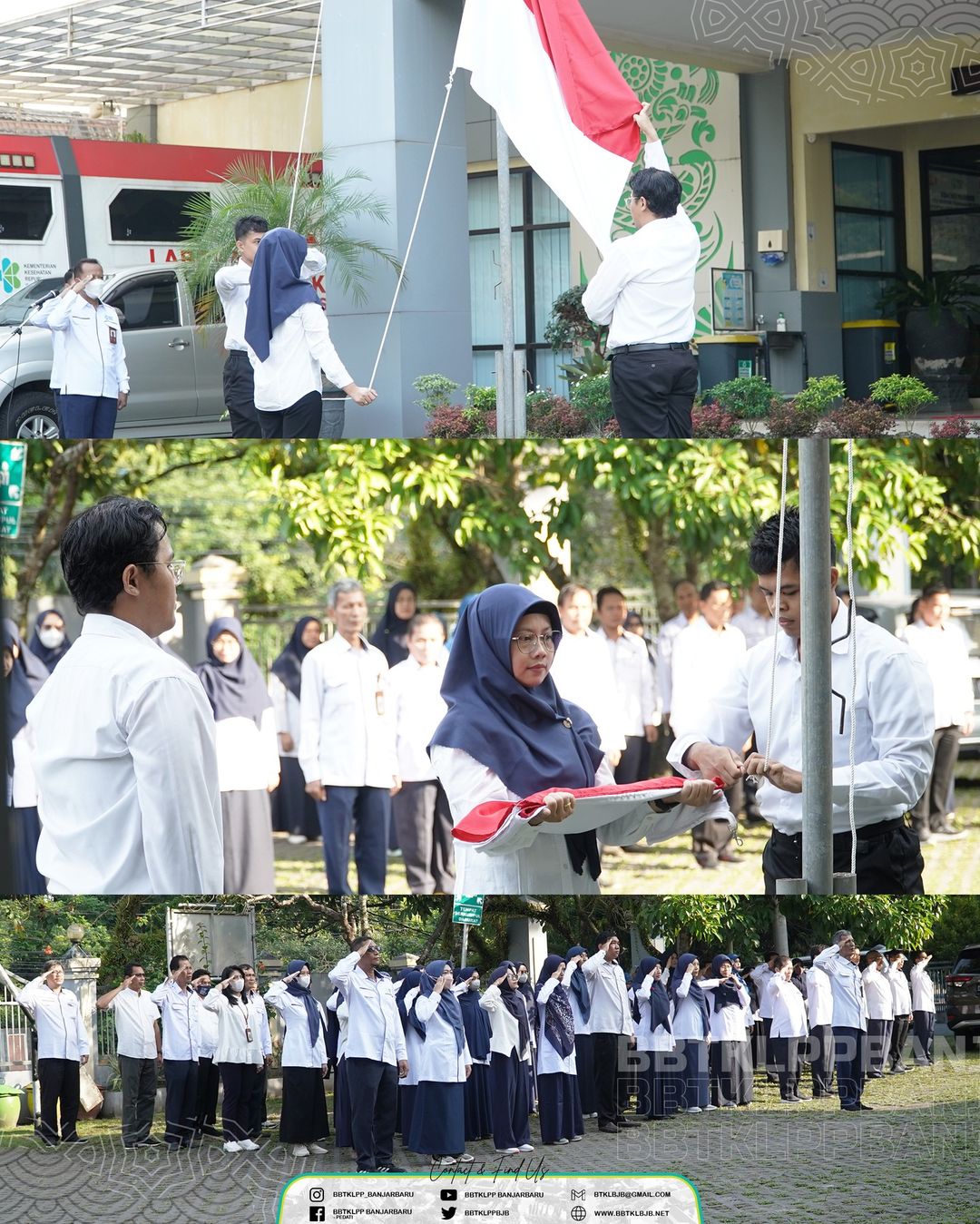 Pelaksanaan Apel Peringatan Hari Lahir Pancasila 2023 di BBTKLPP Banjarbaru