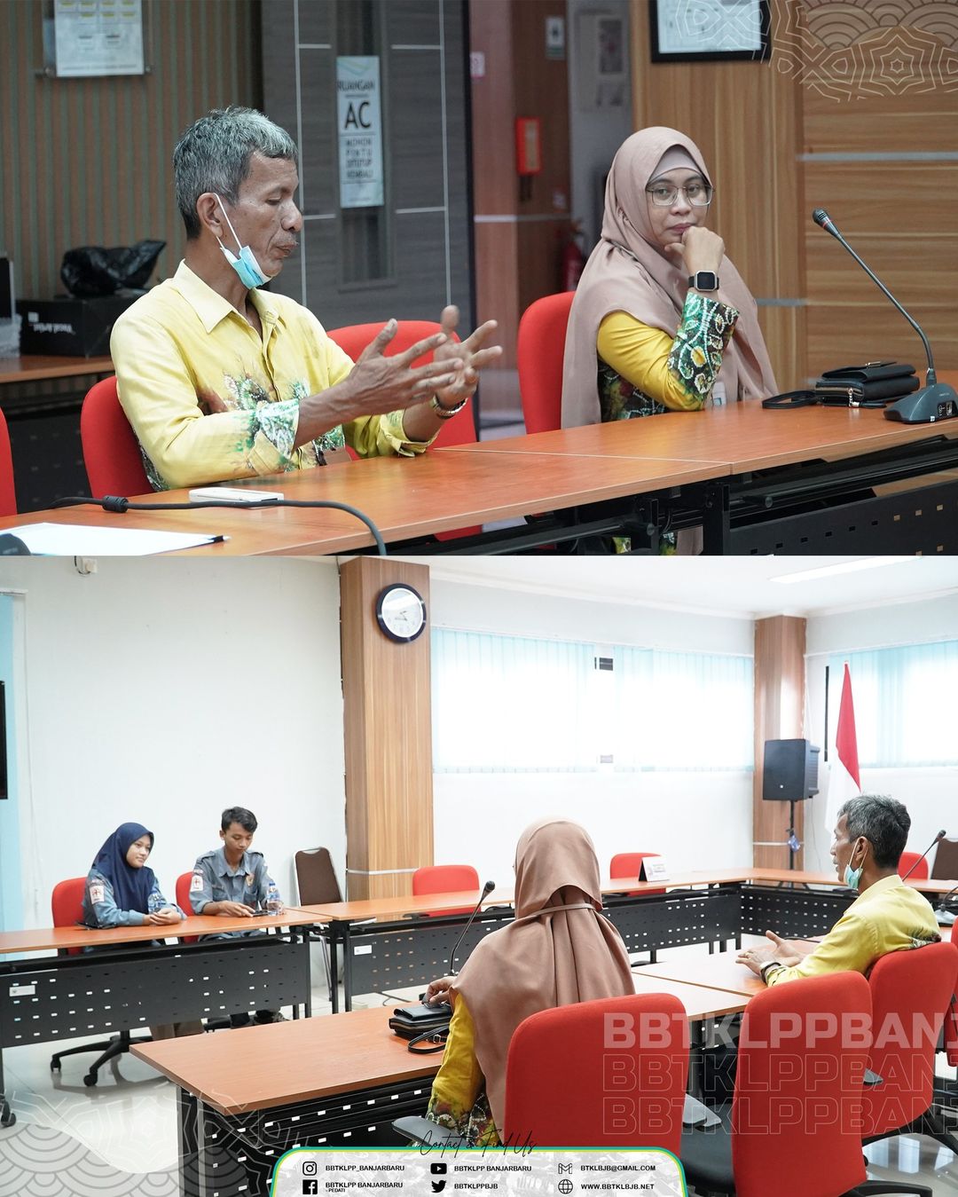 Audiensi Korps Sukarela PMI Indonesia (KSR-PMI) Unit Universitas Lambung Mangkurat ke BBBTKLPP Banjarbaru