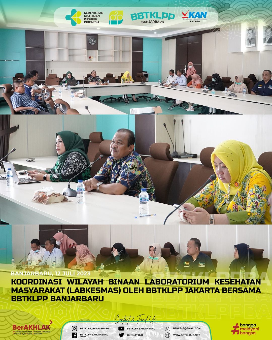 Koordinasi Wilayah Binaan Laboratorium Kesehatan Masyarakat (Labkesmas) oleh BBTKLPP Jakarta bersama BBTKLPP Banjarbaru