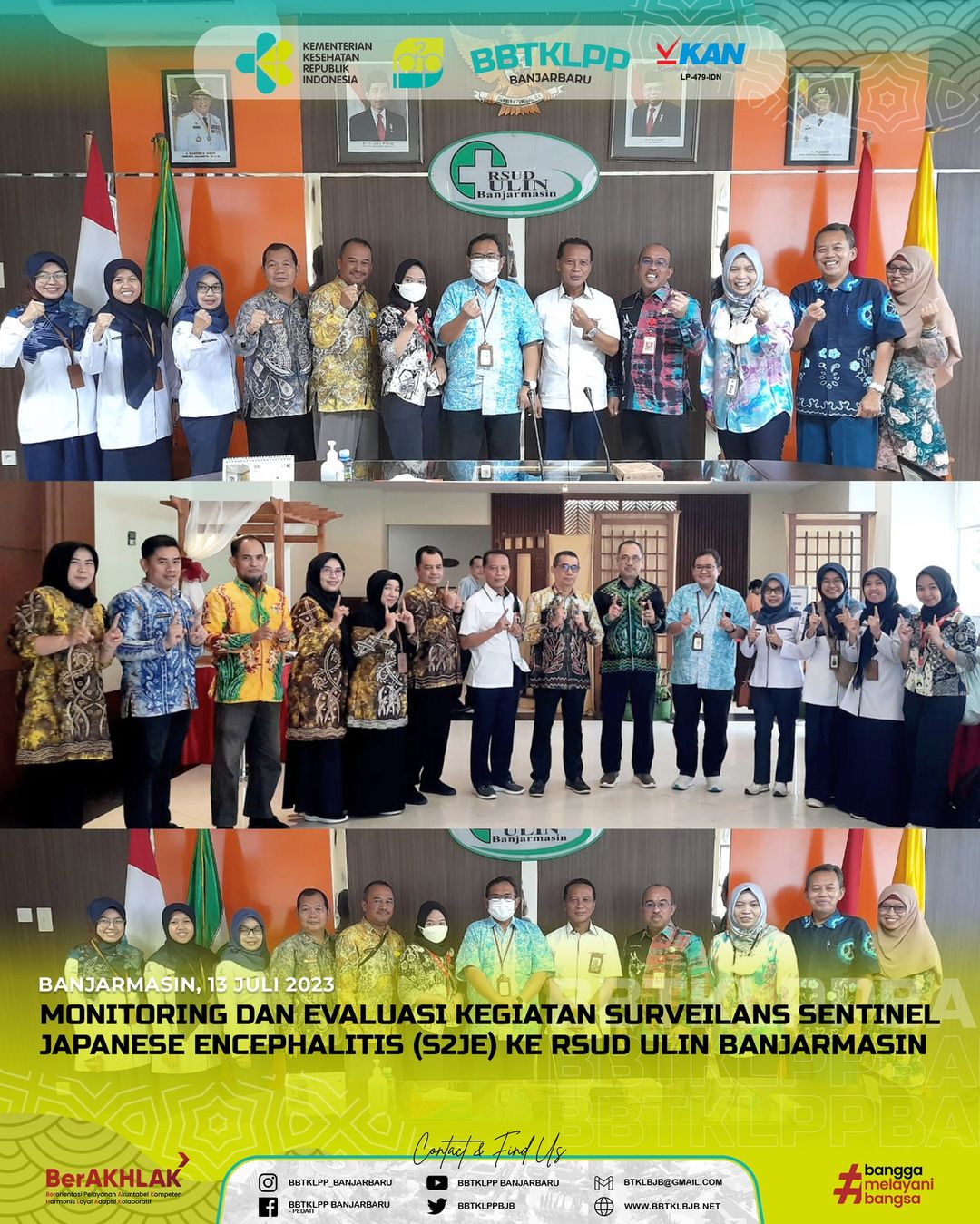 Monitoring dan Evaluasi Kegiatan Surveilans Sentinel Japanese Encephalitis (S2JE) ke RSUD Ulin Banjarmasin