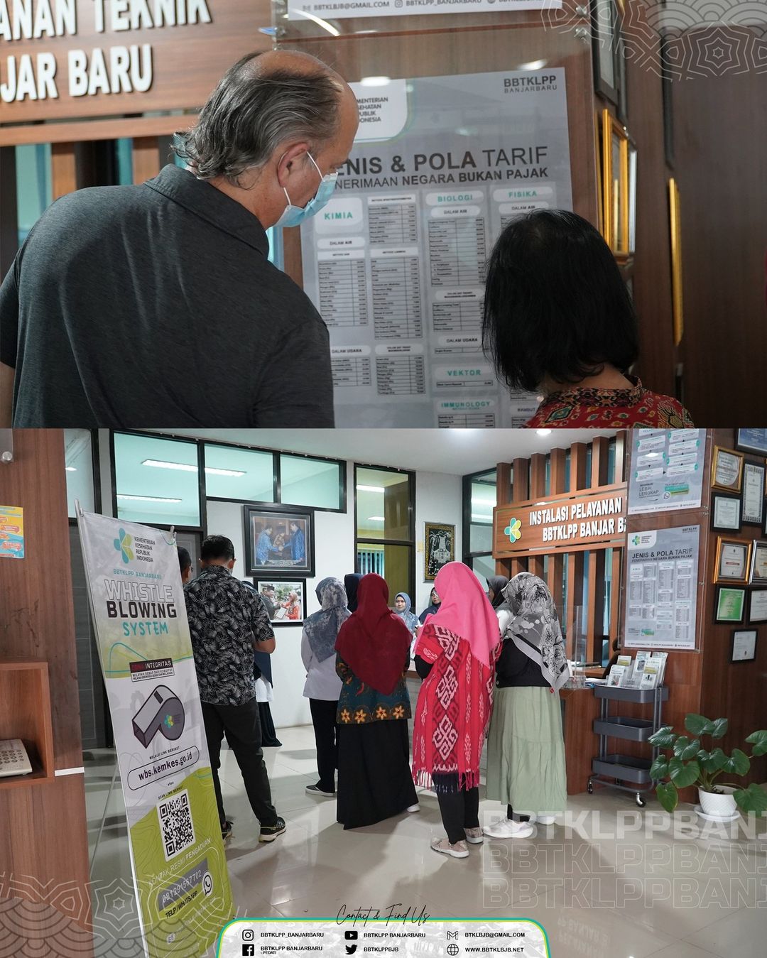 Kunjungan Lapangan Joint External Review (JER) Penyelenggaraan Laboratorium Kesehatan Masyarakat Regional 7 (BBTKLPP BANJARBARU)