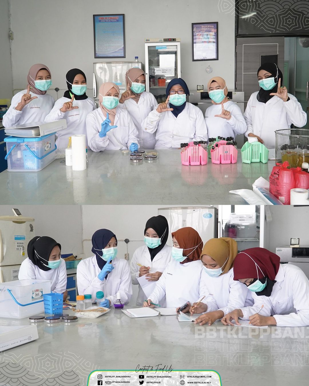 Pelepasan Pegawai DLH Palangkaraya & UPTD Labkesda Kab. Tanah Bumbu Magang di Laboratorium BBTKLPP BANJARBARU