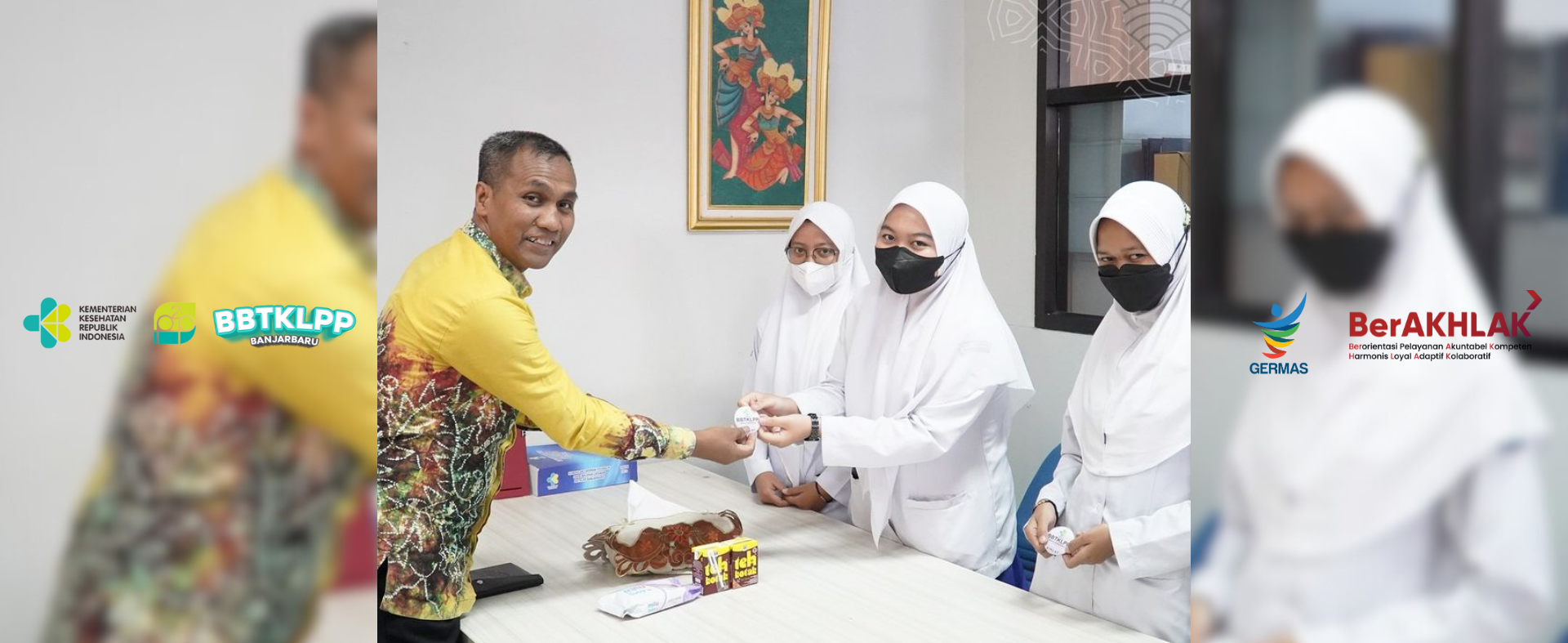 Pelepasan Mahasiswi Prodi Teknologi Laboratorium Jurusan Analis Kesehatan Poltekkes Kemenkes Banjarmasin Magang di Laboratorium BBTKLPP BANJARBARU.